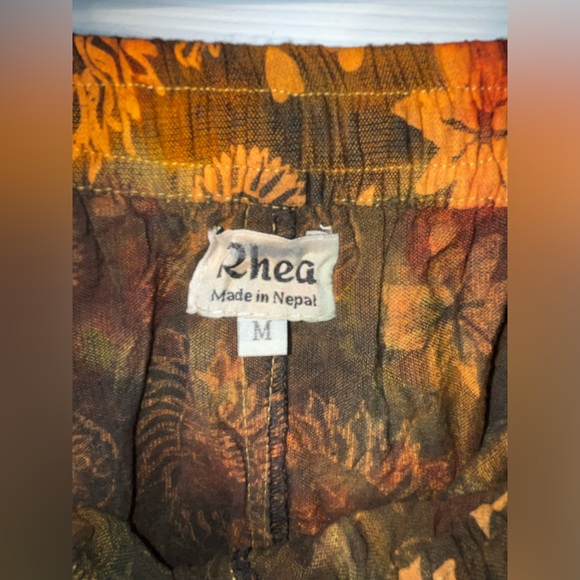 Women’s Rhea Hippie Earthy Sun Moon celestial Casual Pants Medium M Rare - Picture 12 of 12